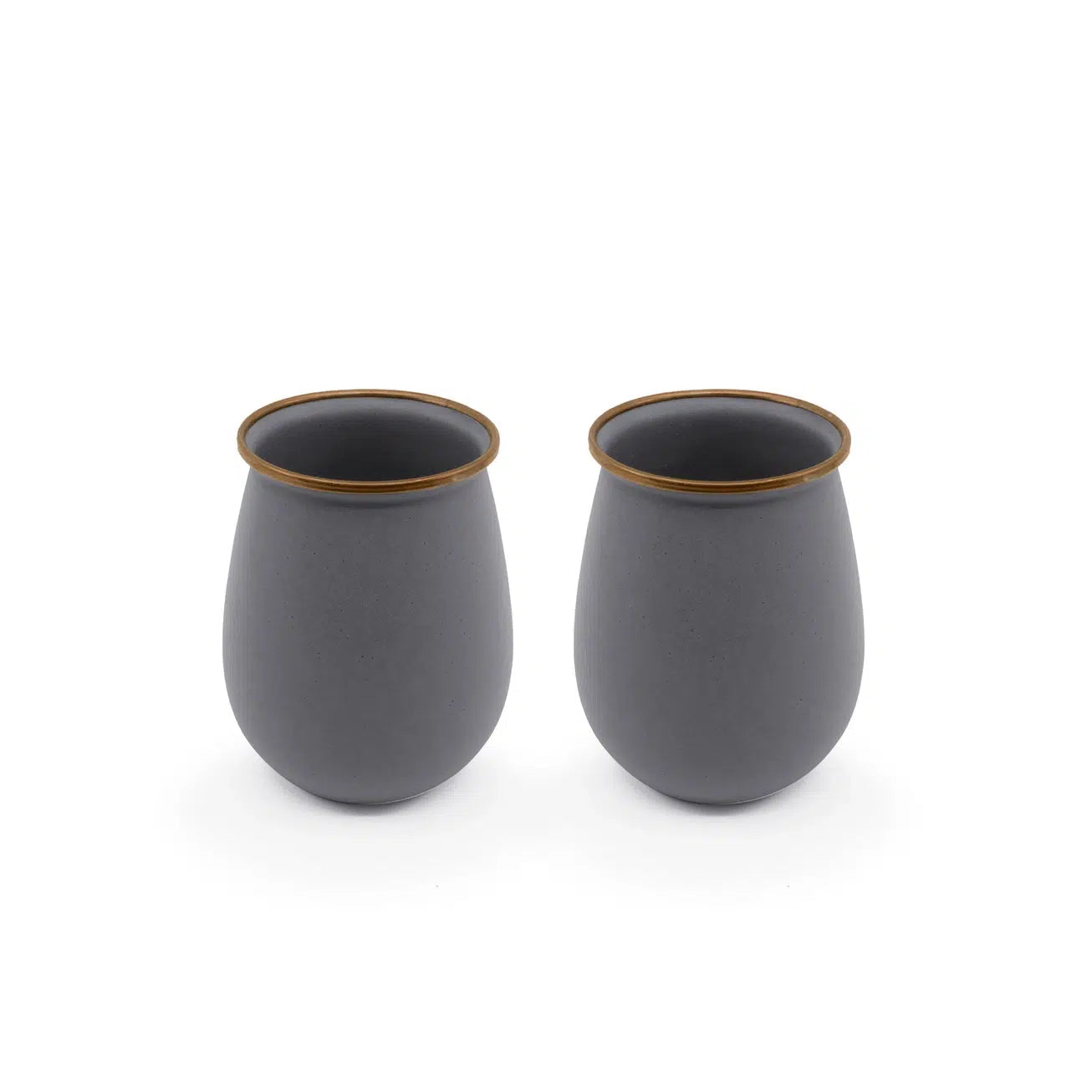 Enamel Tumblers (Set of 2) - Slate Gray image