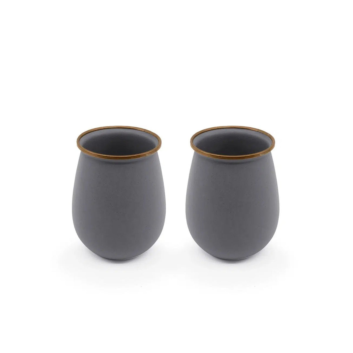 Enamel Tumblers (Set of 2) - Slate Gray image