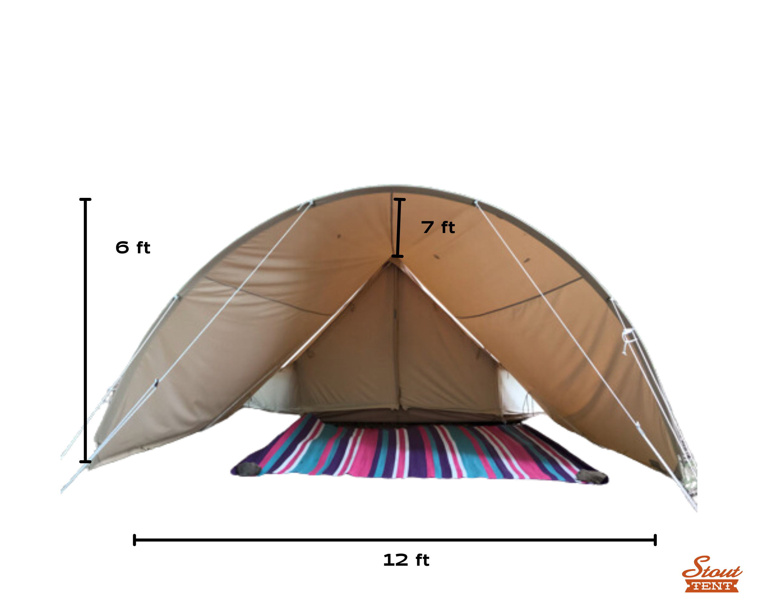 Stout Bell Tent Curved Awning image 1