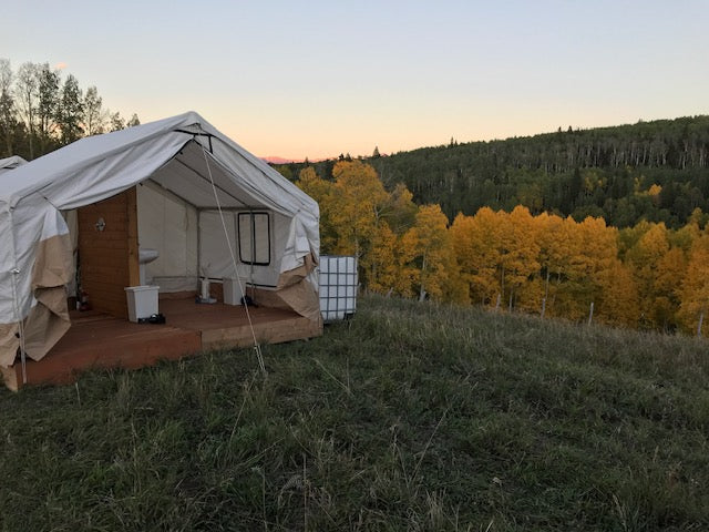 Wall Tent Canvas Covering - 12' x 10' - White (The Outer Layer of a Tent)