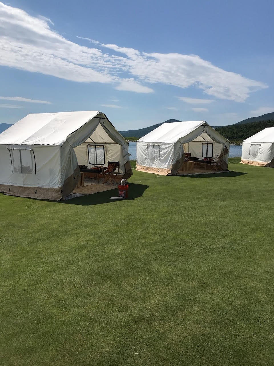 Wall Tent Canvas Covering - 12' x 10' - White (The Outer Layer of a Tent)