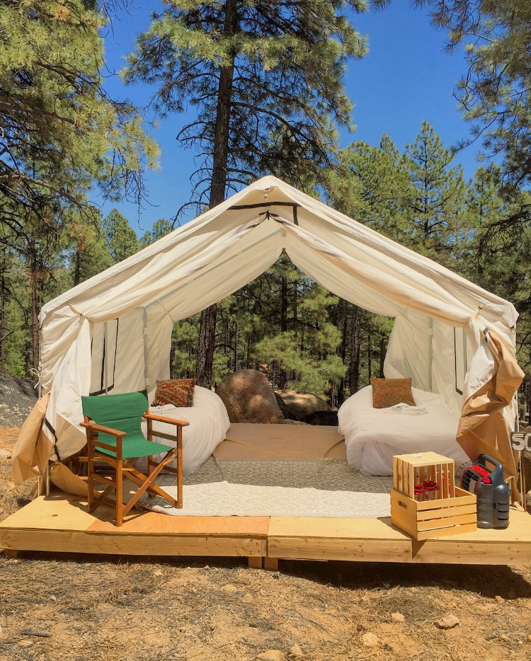 Wall Tent Canvas Covering - 12' x 10' - White (The Outer Layer of a Tent)