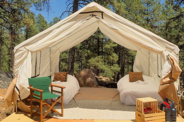 Wall Tent Canvas Covering - 12' x 10' - White (The Outer Layer of a Tent) - Stout Tent