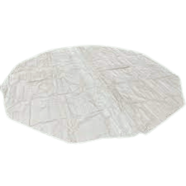 Beige tent footprint on white background