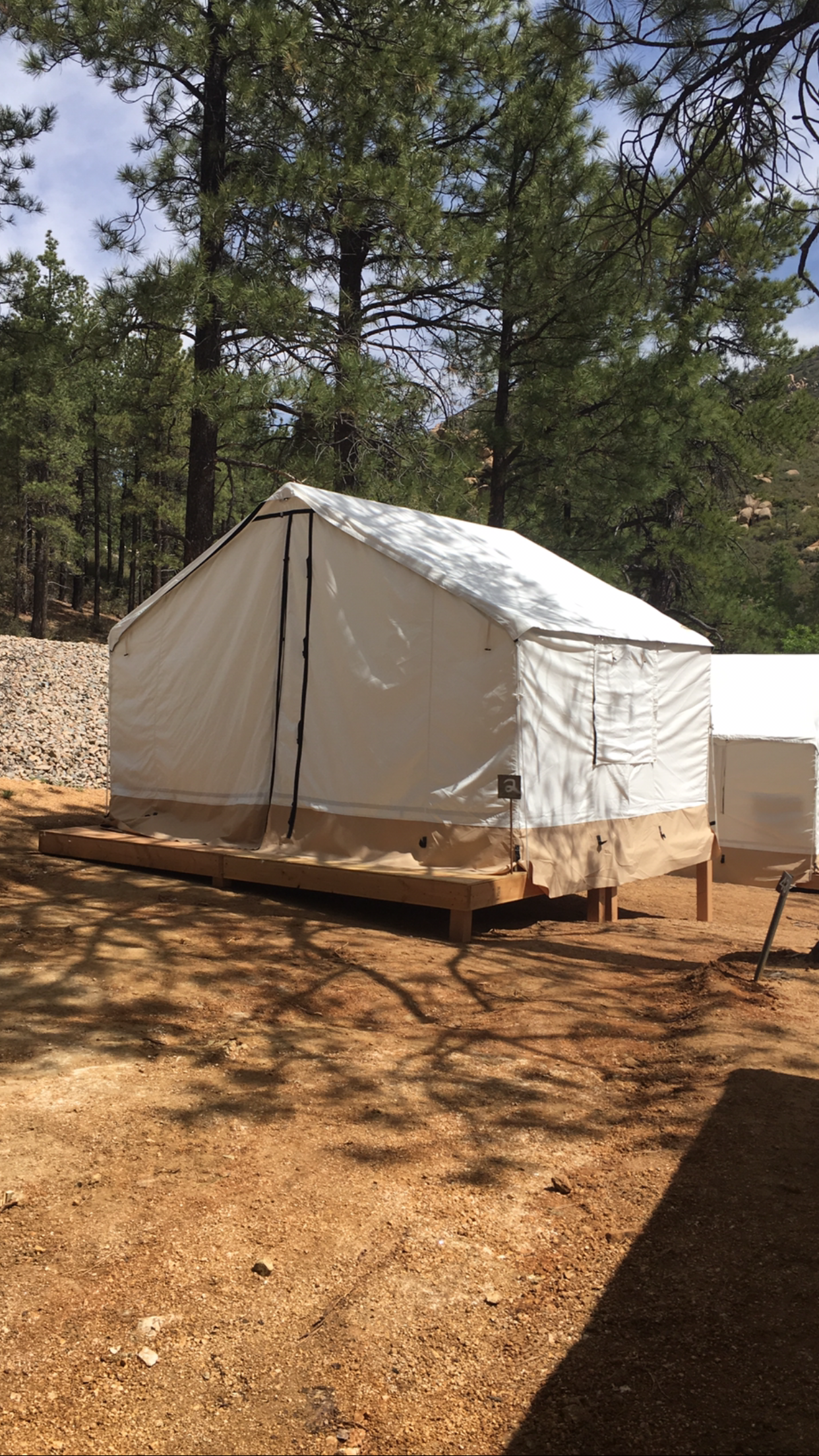 Wall Tent Canvas Covering - 12' x 10' - White (The Outer Layer of a Tent)