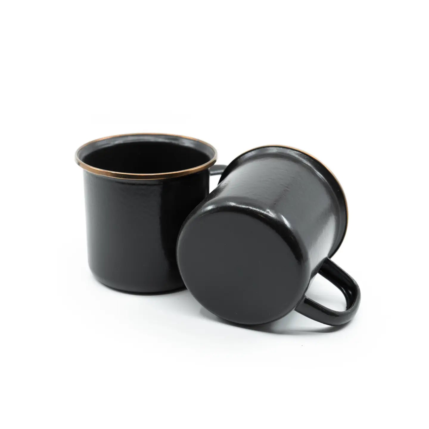 Enamel Cup (Set of 2) - Tea & Coffee Mug - Charcoal image