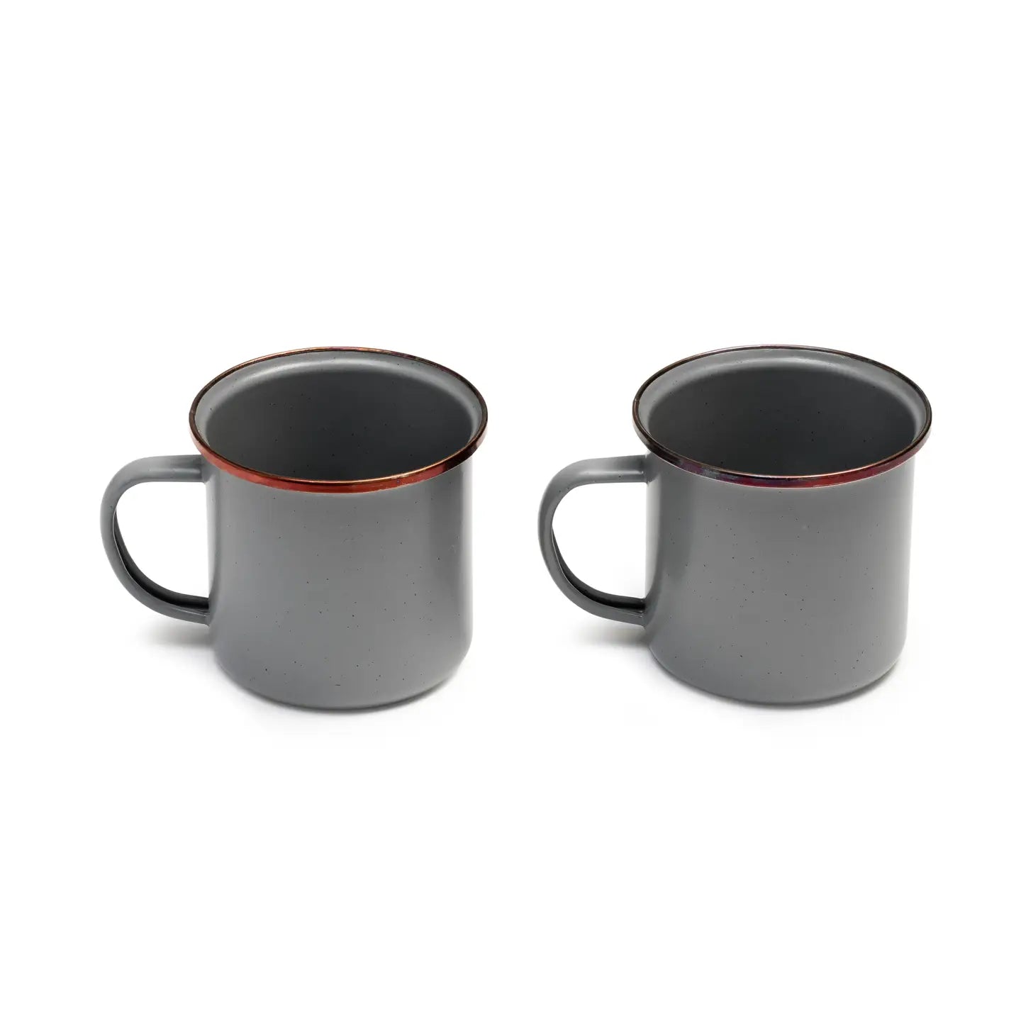 Enamel Cup (Set of 2) - Tea & Coffee Mug - Slate Gray image