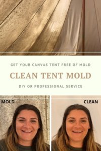 clean + mold + canvas + tent