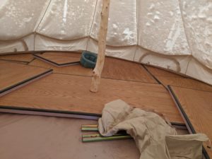 Camping shop tent flooring