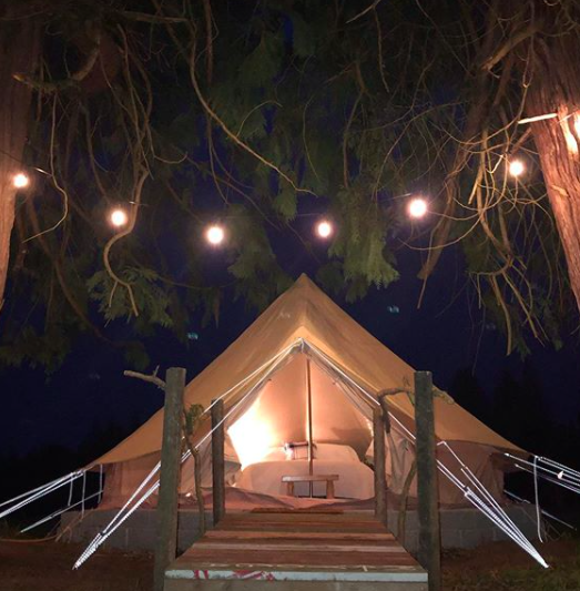 bell+tents+glamping+night