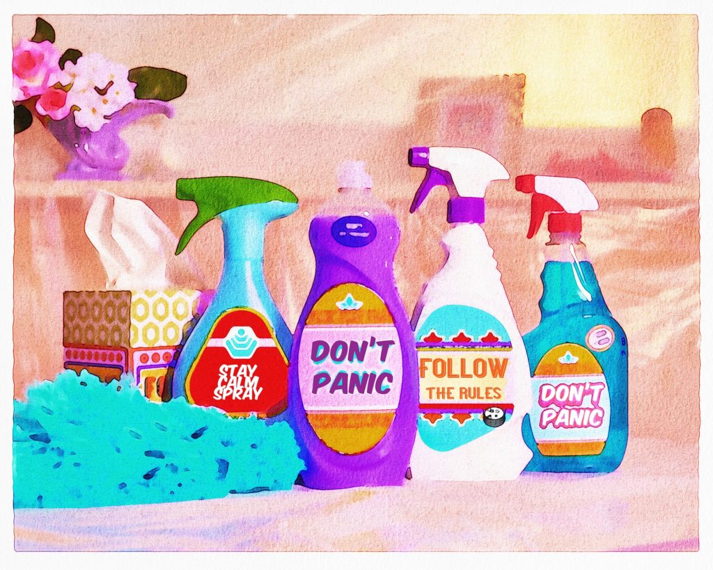 Recommended gentle cleaning supplies for safe canvas tent cleaning and maintenance.