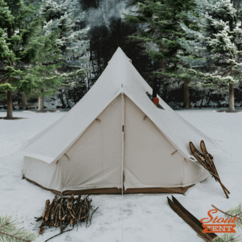 5M Pro Canvas Bell Tent – premium waterproof glamping tent by Stout Tent