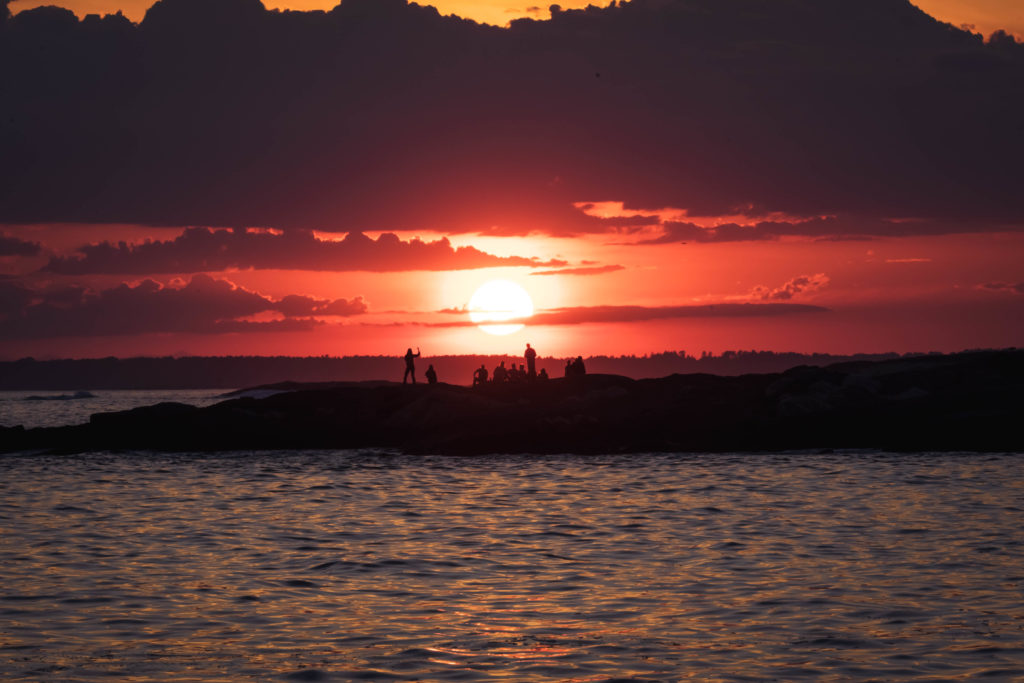 Bell tent glamping brings gorgeous sunsets on Hermit Island in Maine