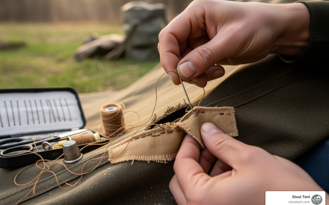 Don’t Pitch That Tent! Easy Canvas Repair Solutions